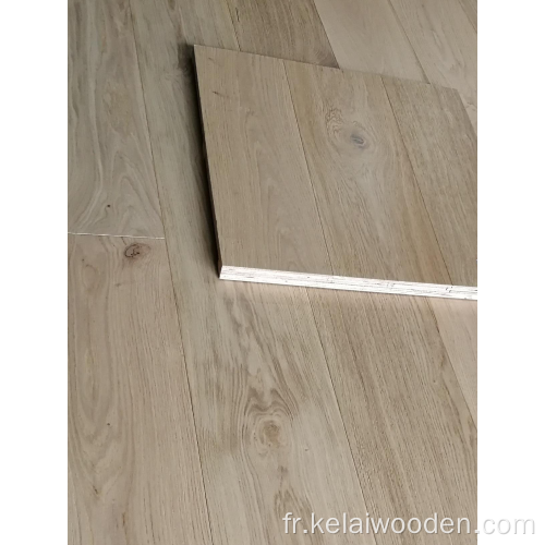 Plancher de bois d&#39;ingénierie en chêne blanc de couleur grise